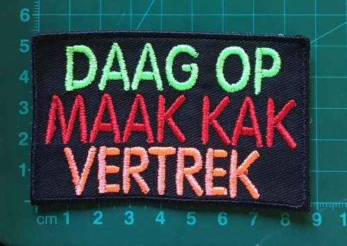 BDG205 Afrikaans 10 Daag op  badge patch