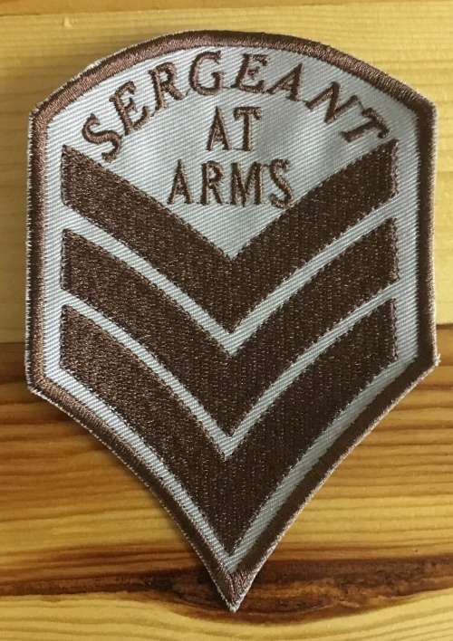 BDG790 Sergeant at arms stripes patch badge, larger size