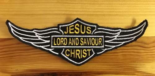 BDG789 Christian wings badge patch 20cm x 6xm
