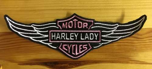 BDG390 H Lady wings badge patch Large 21cm