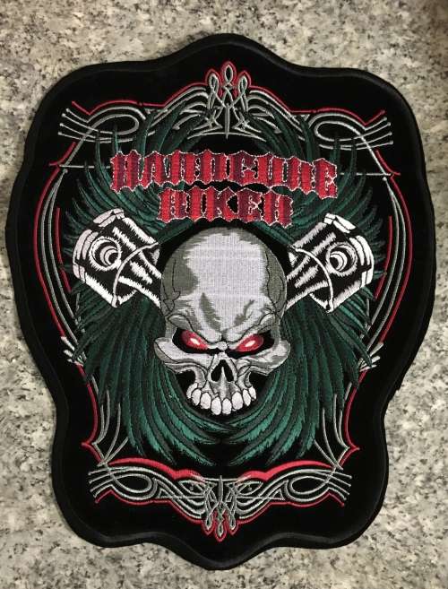 Large Skull Biker Patch 30cm x 24cm