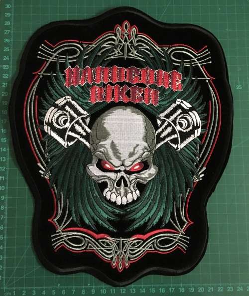 Large Skull Biker Patch 30cm x 24cm