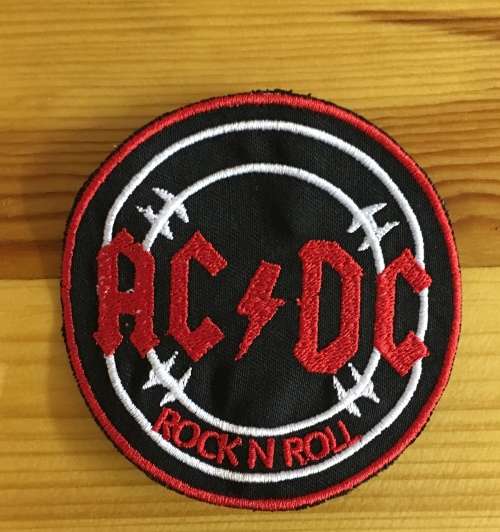 BDG812 ACDC Rock and Roll badge patch