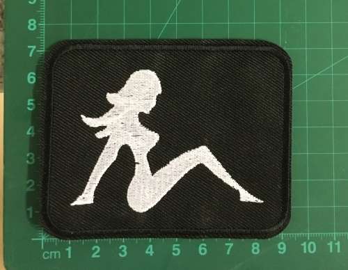 BDG887 Bob Marley stalker lady badge patch