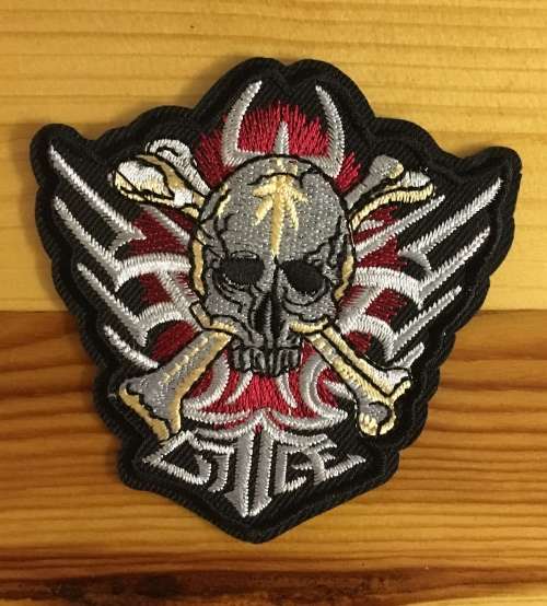 BDG891 Punk skull crossbones badge patch
