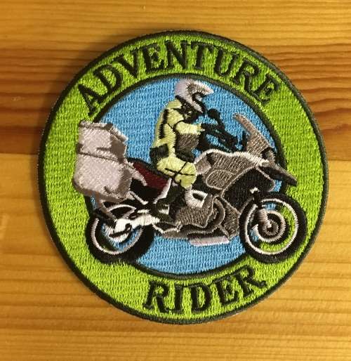 BDG962 Adventure Rider badge patch 8.5cm diameter