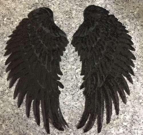 BDGBW LARGE Sequins wings patches - set of 2 wings Each wing 34cm x 17cm