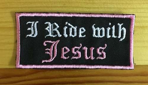 BDG787 NEW COLOUR! I ride with Jesus badge patch