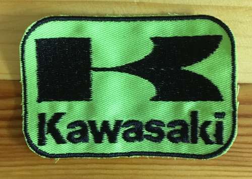 BDG525 Kawasaki badge patch on green