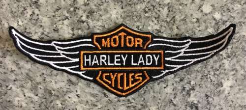 BDG390 H Lady wings badge patch orange Large 21cm