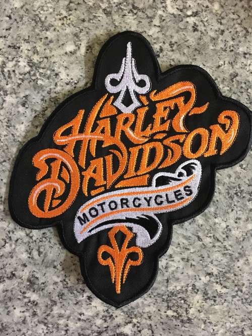 BDG821 HD in Orange  badge patch large 22cm x 20cm