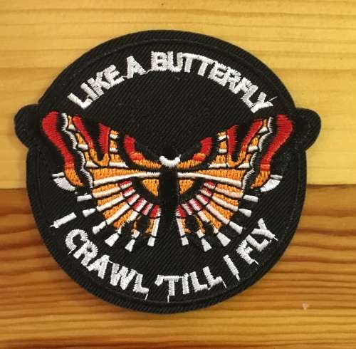 BDG1061 Like a butterfly badge patch