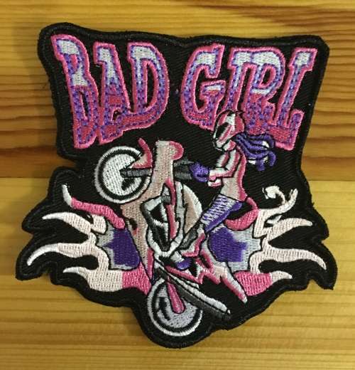 BDG831 Bad Girl front small patch badge