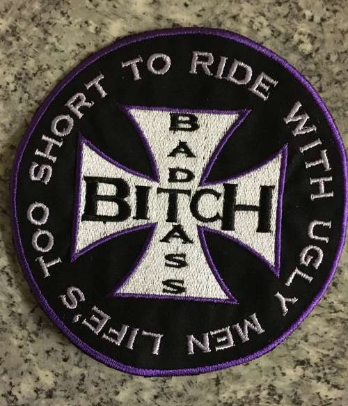 BDG1084 Bad bitch patch badge -13cm diameter