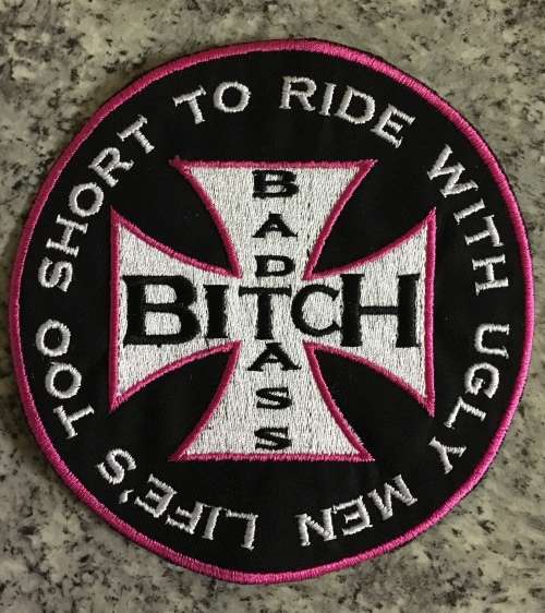 BDG1084 Bad bitch patch badge -13cm diameter