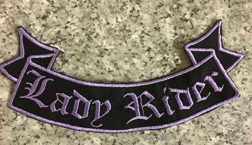 BDG1080 LARGE Ribbon Lady Rider patch badge - Ass colours