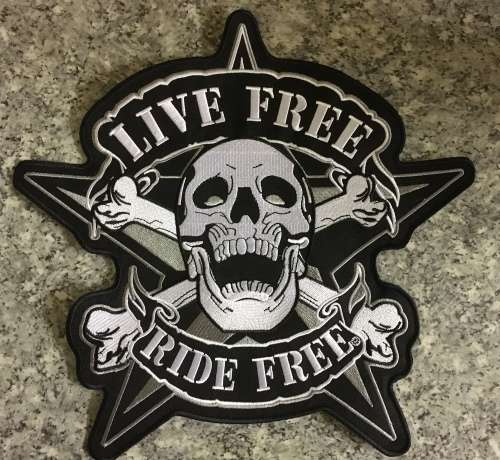 BDG84 Large Skull with star badge patch