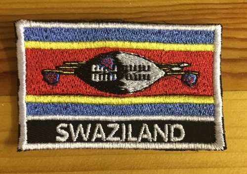 BDG85 Flag Swaziland with name patch badge 5cm x 8cm