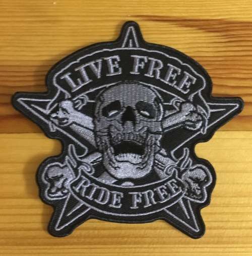 Skull Badge Patch - Front 10cm x 11cm