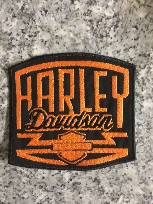 BDG1153 H D orange shield badge patch