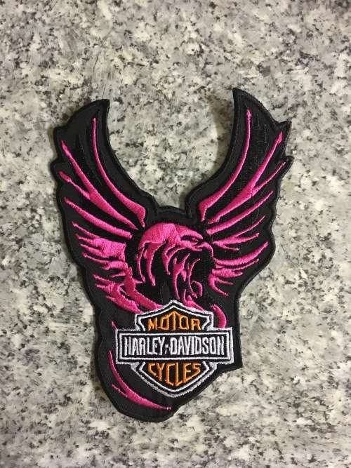 BDG1147 H D  Eagle badge patch in pink 17.5cm x 13.5cm