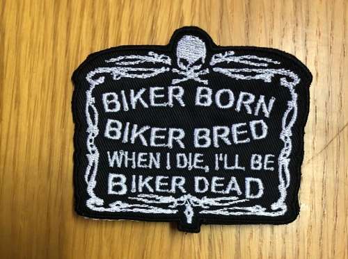 BDG1204 Biker patch Biker born biker bred