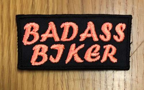 BDG1205 Biker patch Badass biker