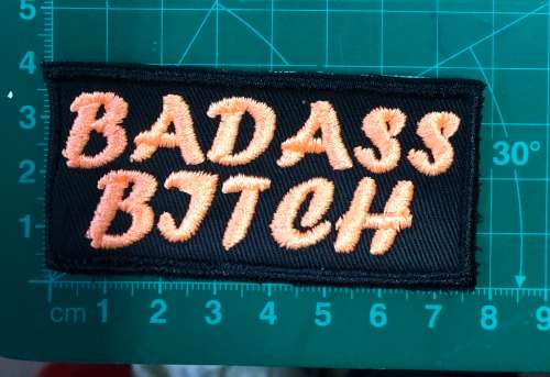 BDG1208 Biker patch Badass bitch