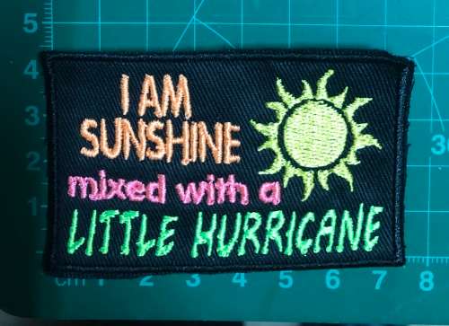 BDG1209 Biker patch I am sunshine