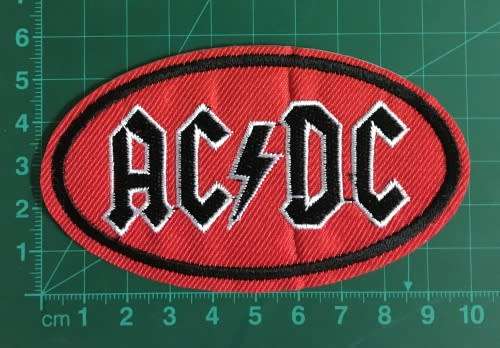 BDG1007 Rock band ACDC oval badge patch