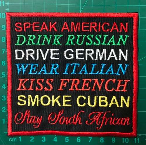 BDG389 Slogan `Stay South African`  badge patch