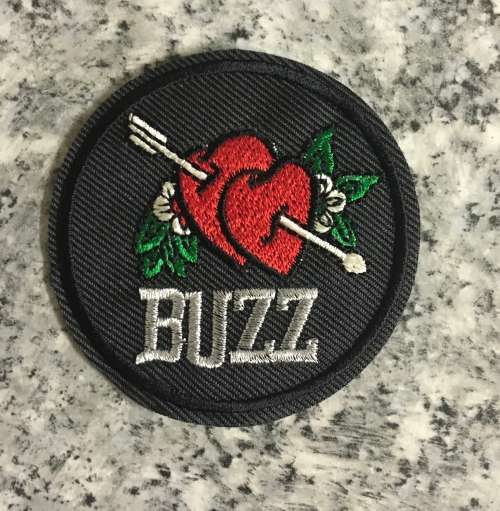 Hearts with arrow Buzz badge patch