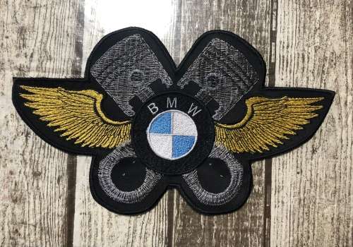 BDG943 BMW with wings and pistons badge patch