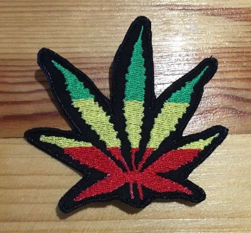 Rasta marijuana leave patch