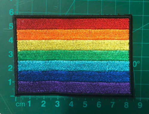 Rainbow pride flag badge patch