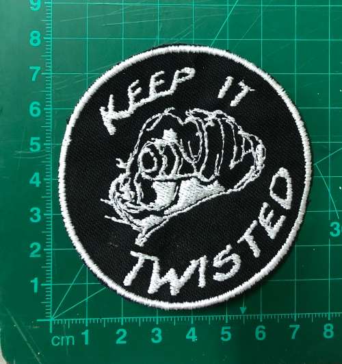 Keep it twisted  badge patch in black
