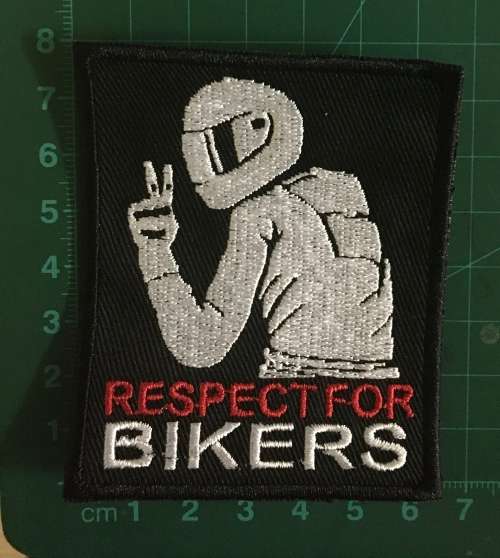 BDG1188 Respect for bikers badge patch