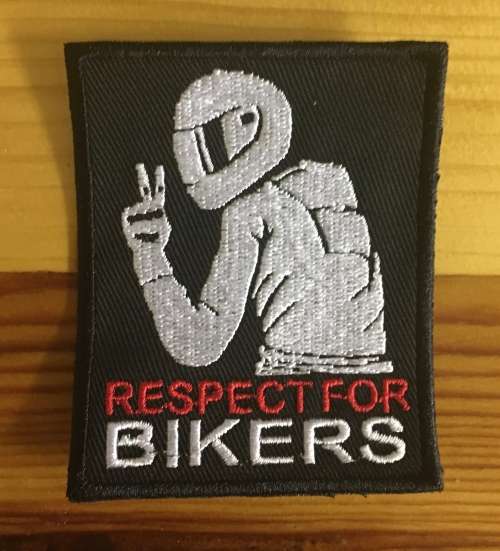 BDG1188 Respect for bikers badge patch