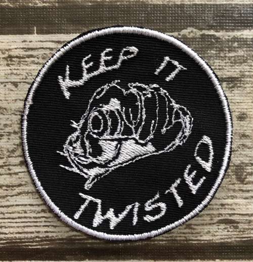 Keep it twisted  badge patch in black
