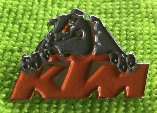 KTM metal pin badge screw backside Small 3cmx2cm