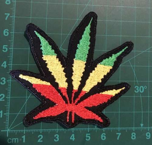 Rasta marijuana leave patch