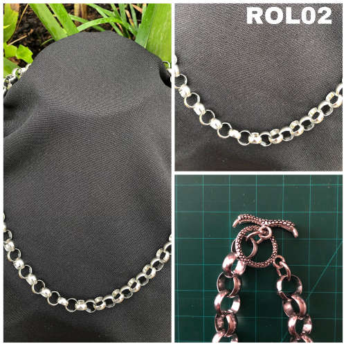 ROL02 Rolo 10mm link stainless steel  Necklace 60cm (Not that bulky link size)