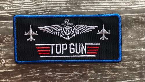 Top gun badge patch  rectangle