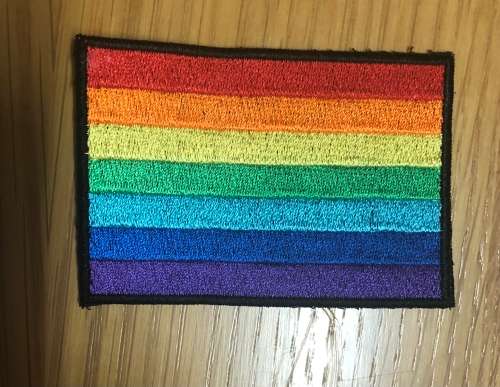 Rainbow pride flag badge patch