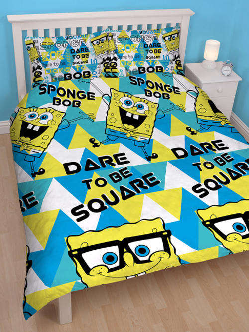 Spongebob Duvet Set - 'Happy' DOUBLE Duvet