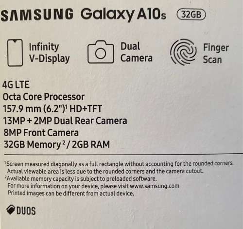 Samsung Galaxy A10s Dual Sim - Blue
