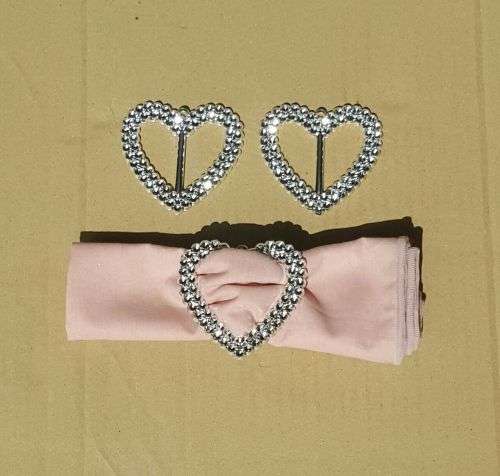HEART SHAPED DIAMANTE LOOKING NAPKIN HOLDERS PACK OF EIGHT