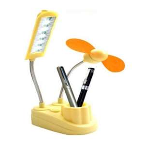 USB lamp, fan and pen holder