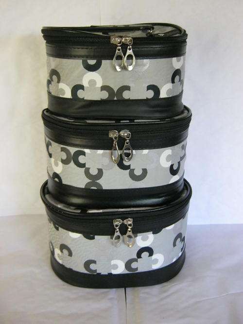 BEAUTIFUL BLACK,GREY AND SILVER VANITY / COSMETIC BAGS ### 3 FOR THE PRICE OF 1 ####