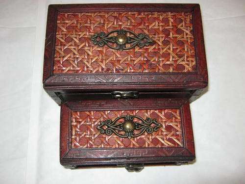 WONDERFUL OBLONG WOODEN TRINKET / JEWELLERY BOXES ### 2 IN 1 ###